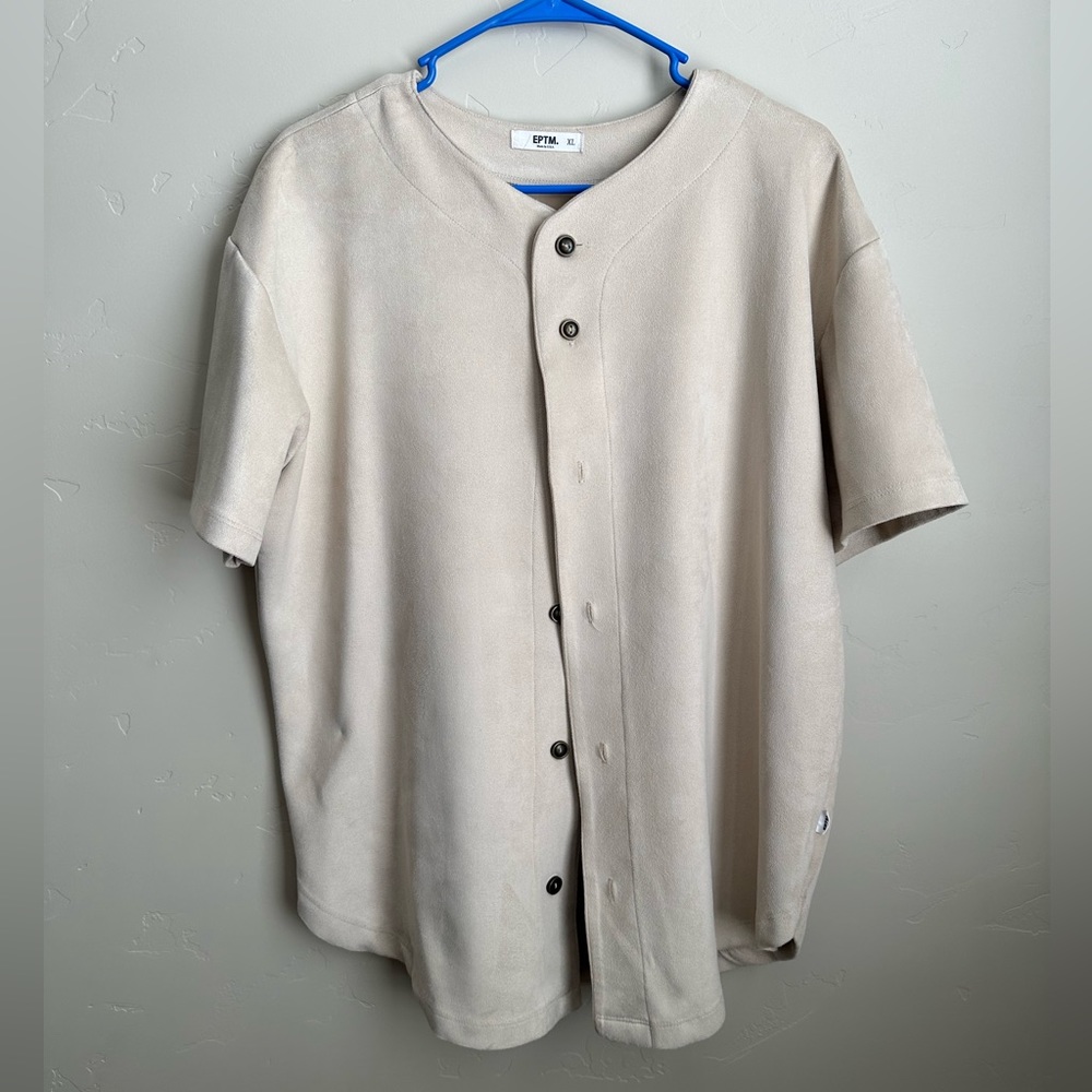 EPTM suede baseball jersey baseball shirt
